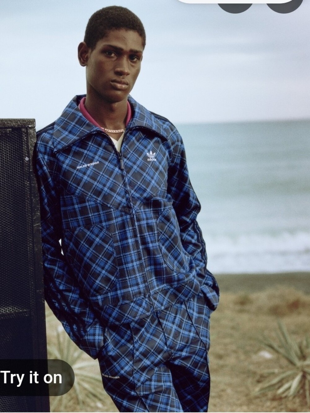 Adidas Wales Bonner Check Tartan Jacket Pants SET